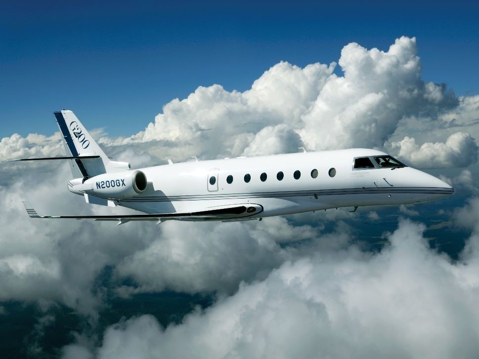 Gulfstream G200 Business Jet in Flight