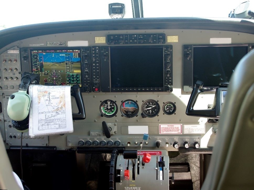 Cockpit in a Business Jet in need of Upgrade