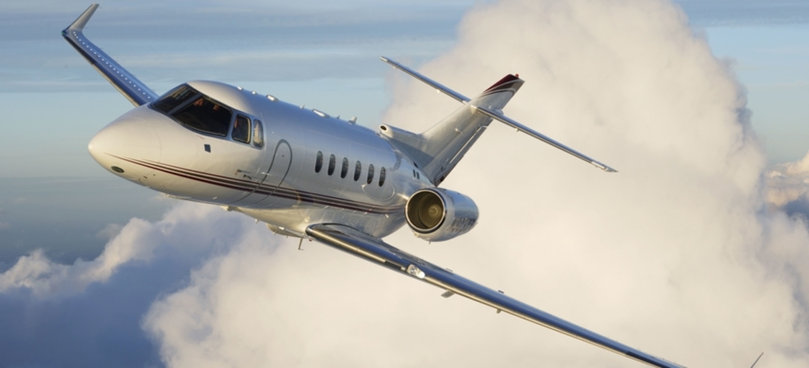 Hawker 900xp in sky 