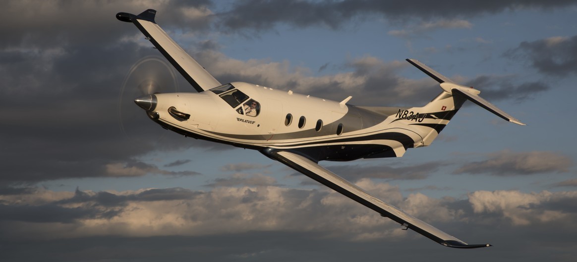 Pilatus PC-12 NG early evening flight