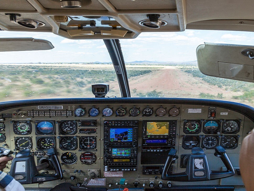 Cessna Grand Caravan landing on Bush airstrip