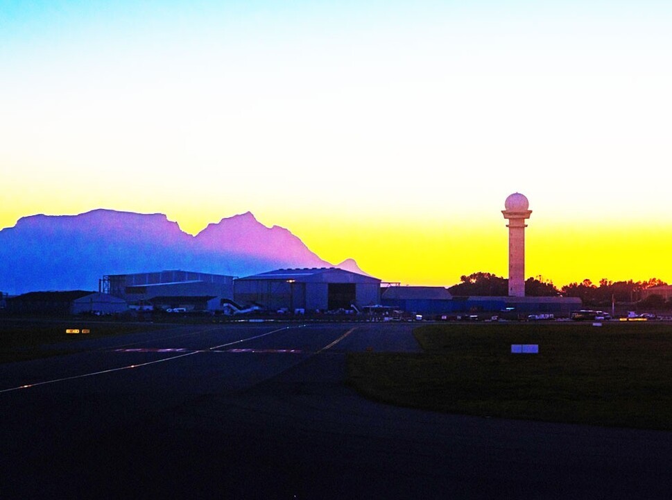 Cape Town Airport with Table Mountain in background