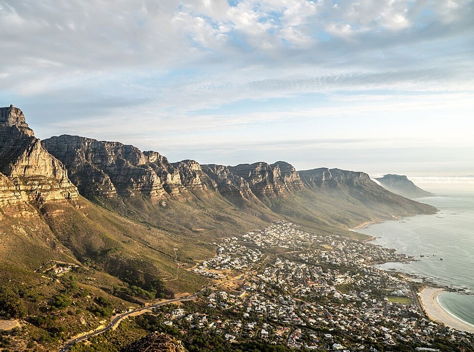 The Twelve Apostles, Cape Town, viewed from the air