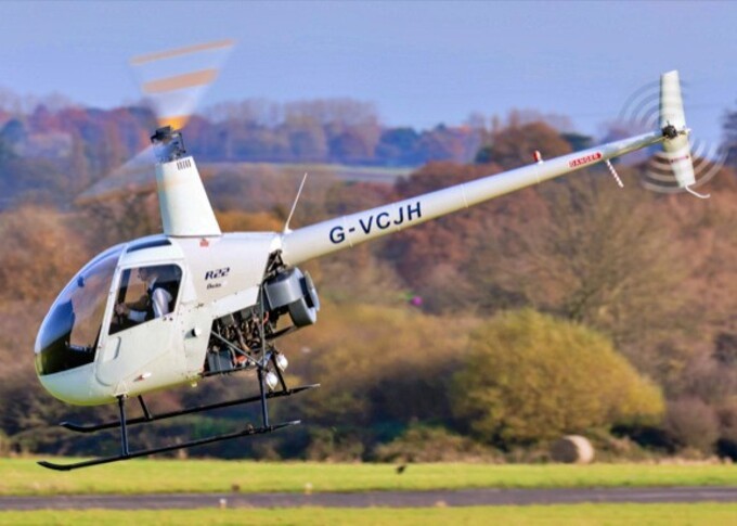Robinson R22 Beta In the sky