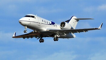 Bombardier Challenger 650 In the sky
