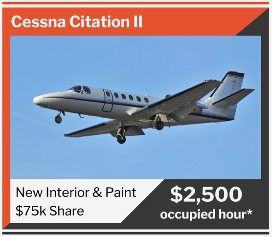 Cessna Citation II In the sky