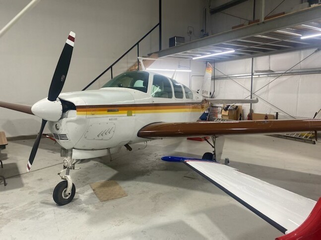 Beechcraft G33 Bonanza In Hangar