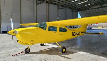Cessna 210 In Hangar