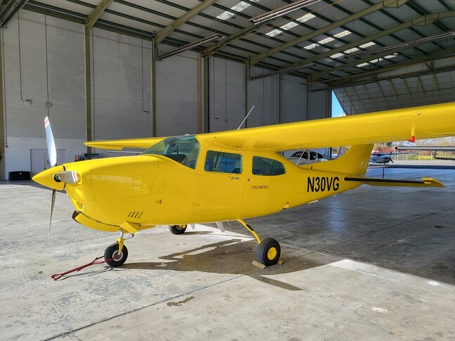Cessna 210 In Hangar