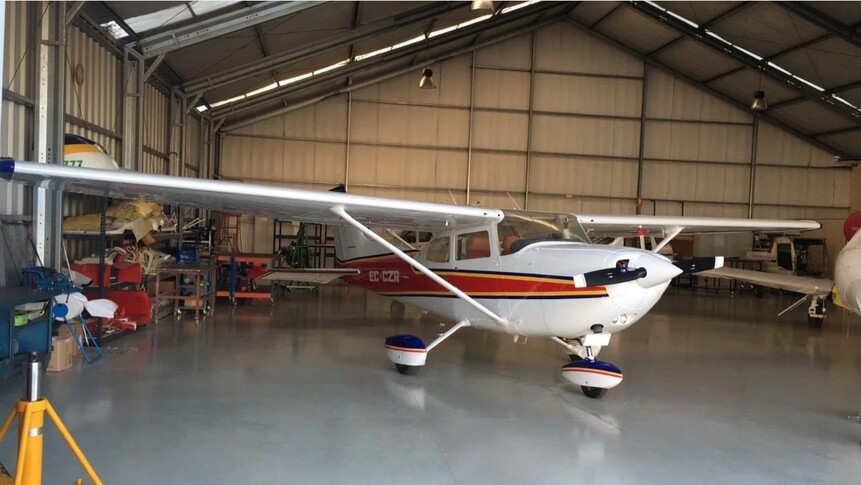 Cessna FR-172 Reims Rocket In Hangar